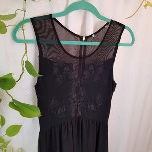 Embroidered Semi See-Through Midi